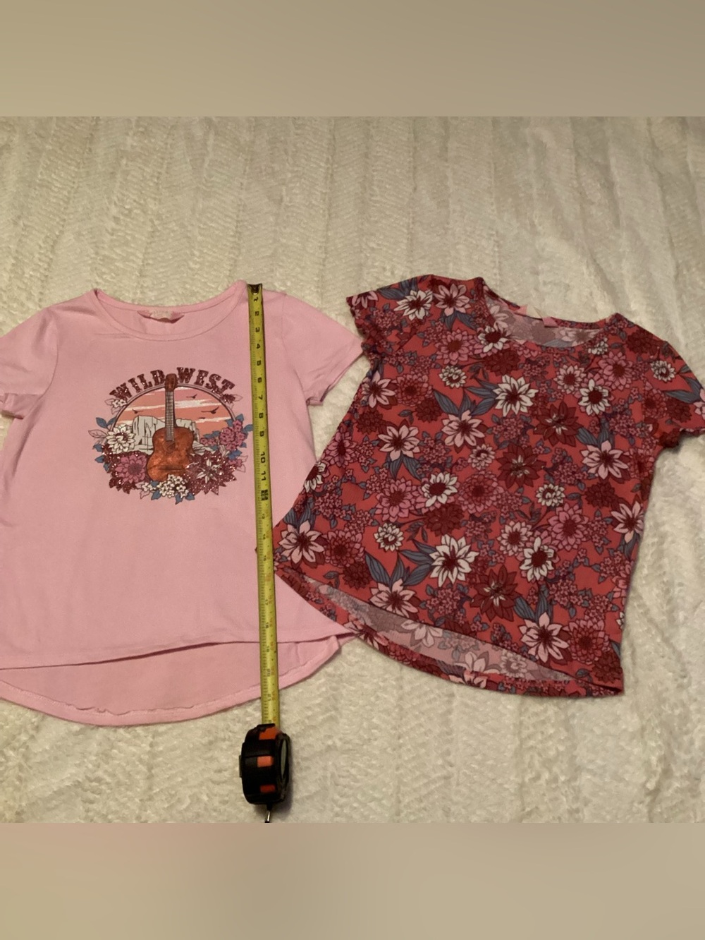 Girls Pink Floral Wild West Western Style Bkind Sz 10 T Shirts Lot Of 2